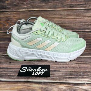 Adidas Questar Women's Athletic Running Shoes Light Green White Size 8